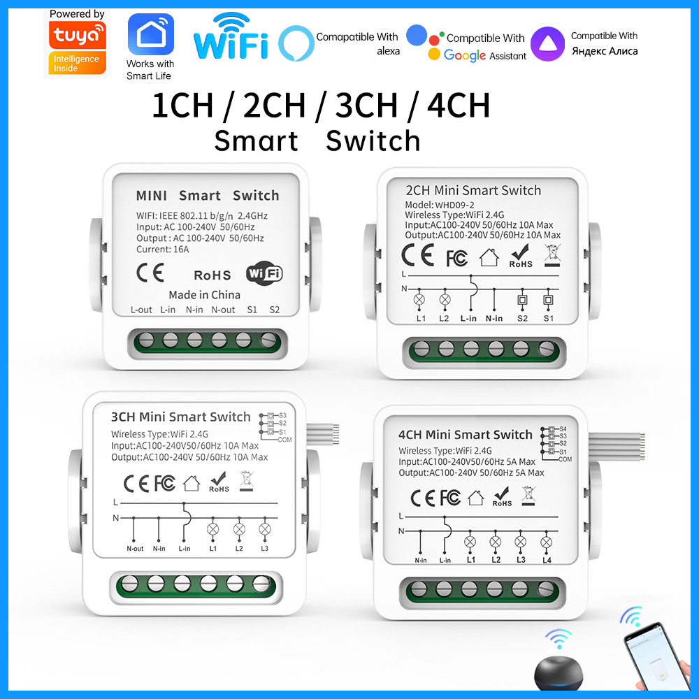 Smart Home Project - Tuya WiFi Akıllı Anahtar 1/2/3/4 Düğmeli