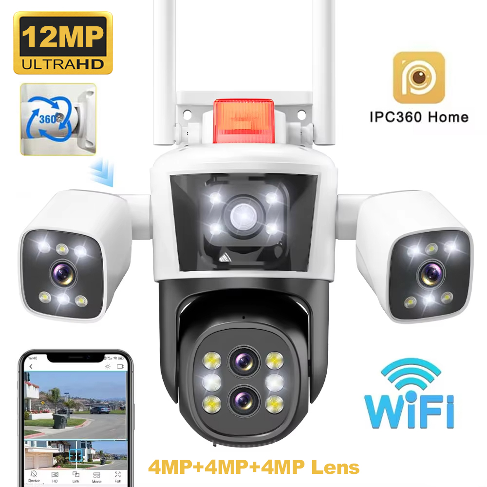 Smart Home Cctv Camera - 6K 12MP Dış Mekan WiFi Kablosuz