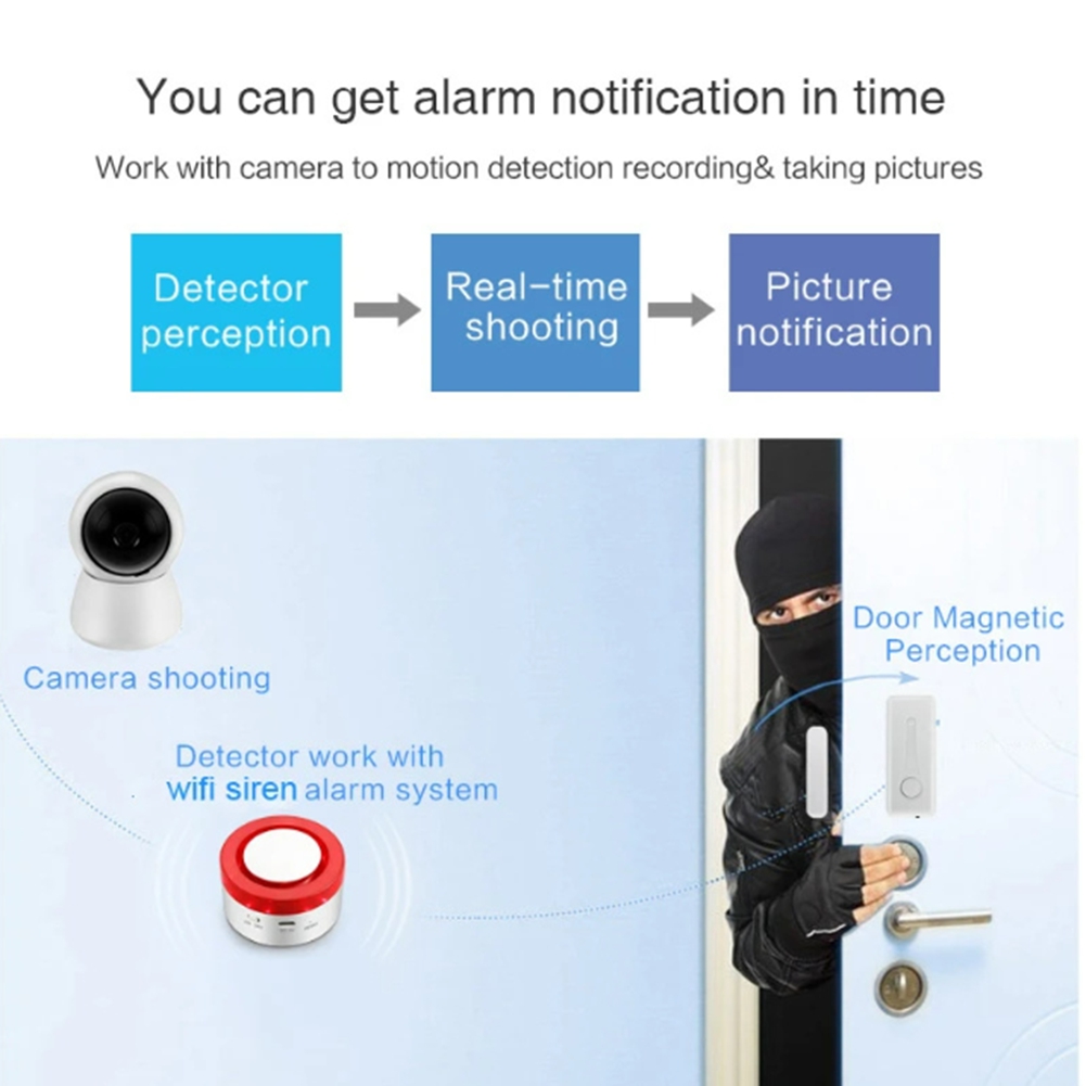 Smart Home Security System - AA60-Tuya Akıllı Hareket Kapı Pencere Algılama