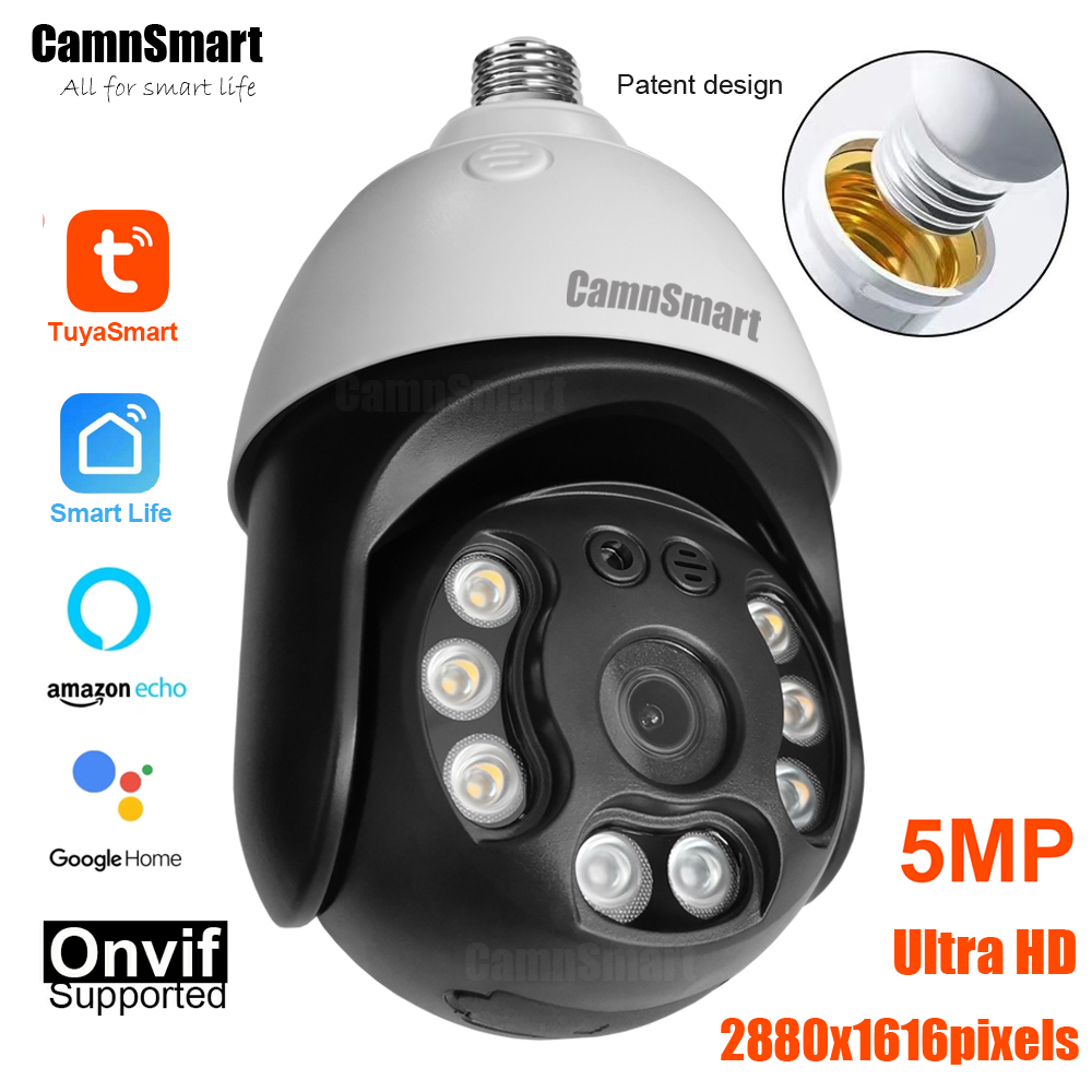 Smart Home Cctv Camera - Camnsmart Tuya 5MP Alexa Wifi Ampul