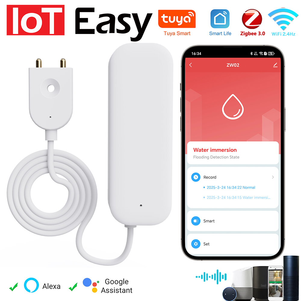 Smart Home Iot - Tuya WiFi ZigBee Su Sensörü Kaçak
