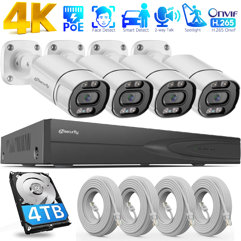 Smart Home Security System - 4K PoE Güvenlik Kamera Sistemi 4