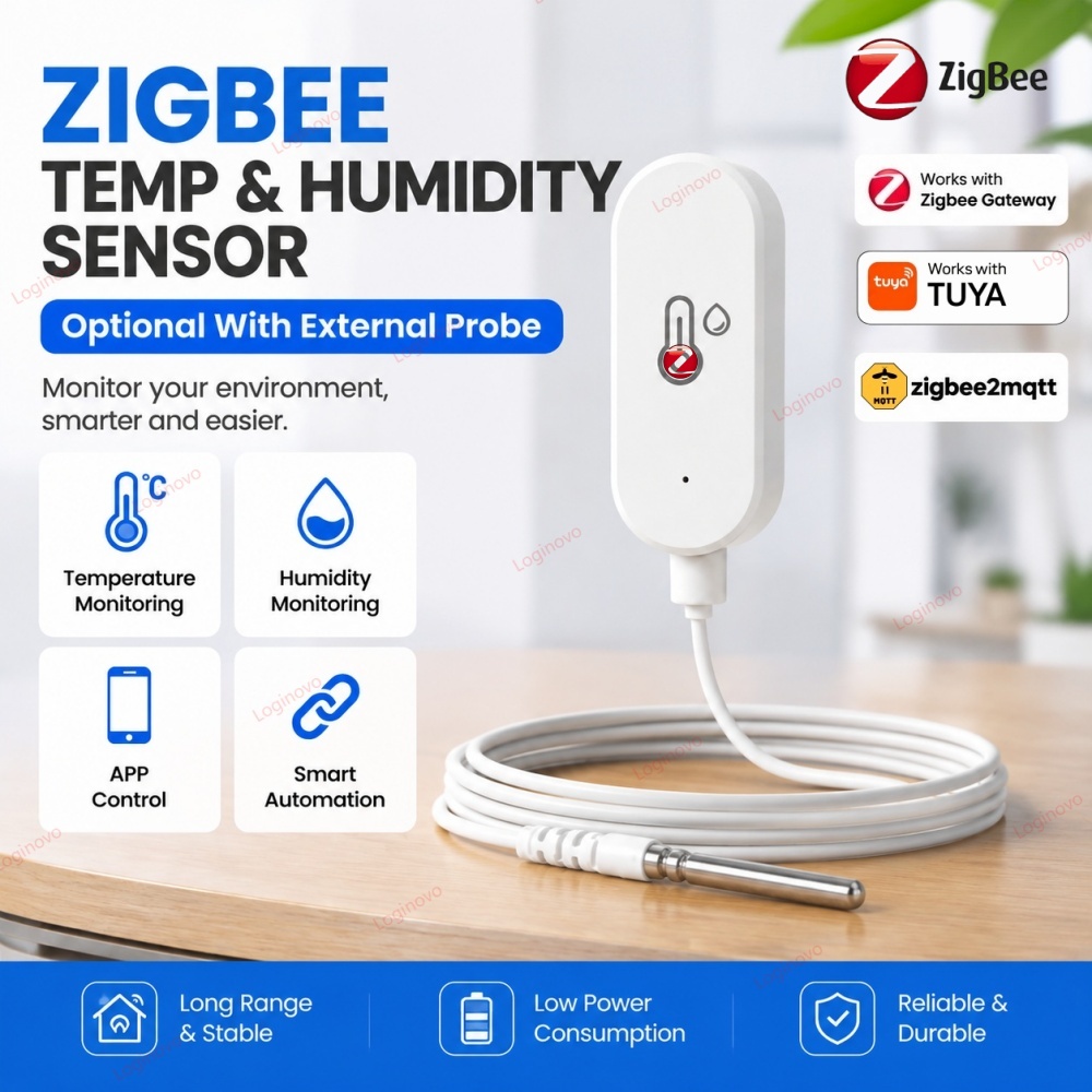 Smart Home Gira - Zigbee Sıcaklık Nem Sensörü, İsteğe Bağlı