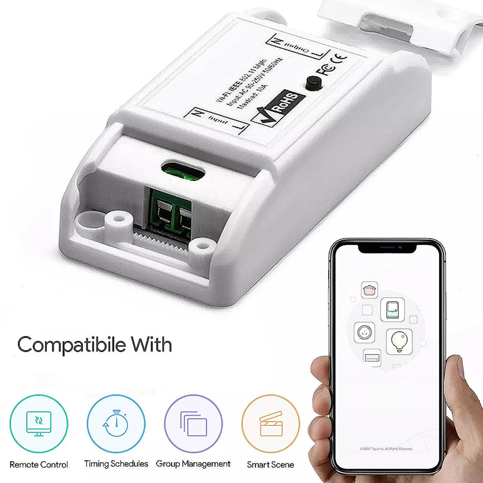 Smart Home Appliances - 1 Adet WiFi Akıllı Anahtar, Ev