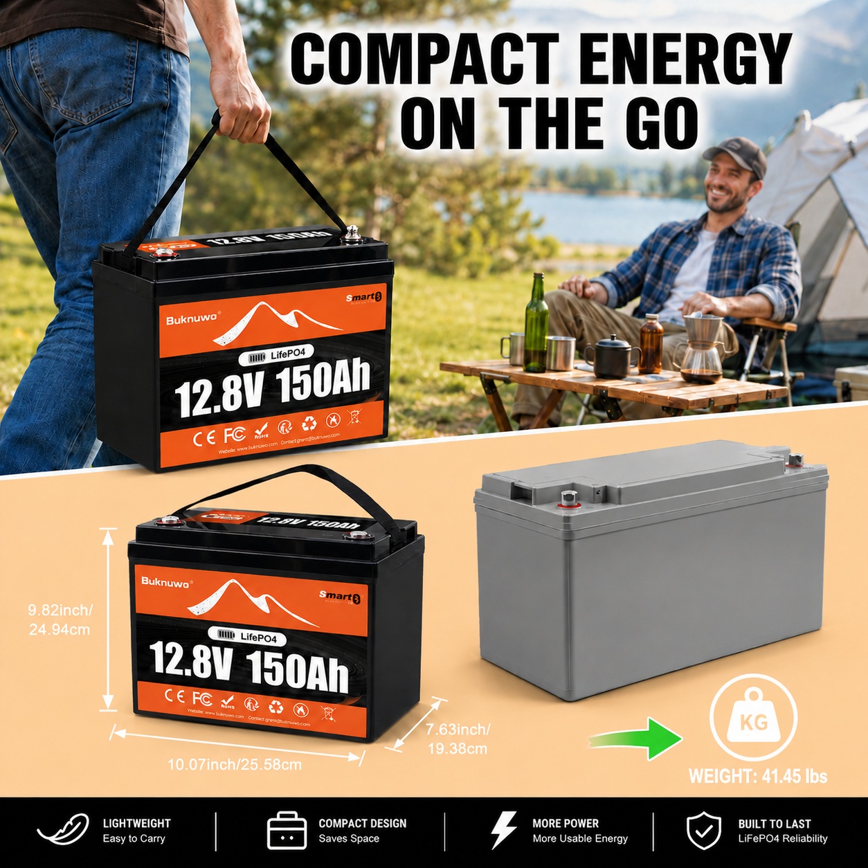Buknuwo Smart 12V/12.8V 150Ah  - Smart Home Outdoor incelemesi ve fiyatı