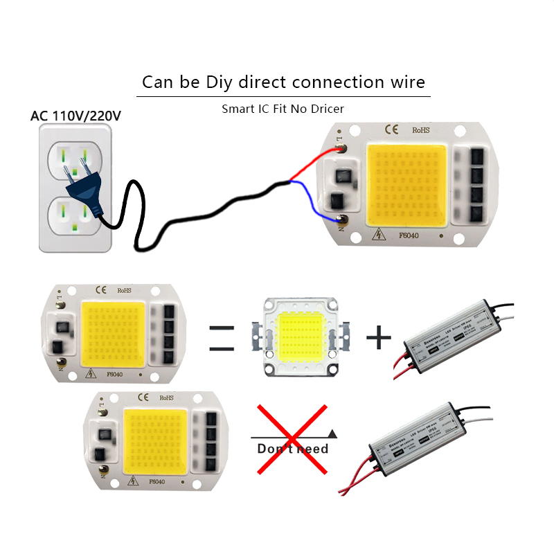 3000K 6000K LED COB çip ışık b - Smart Home Outdoor incelemesi ve fiyatı