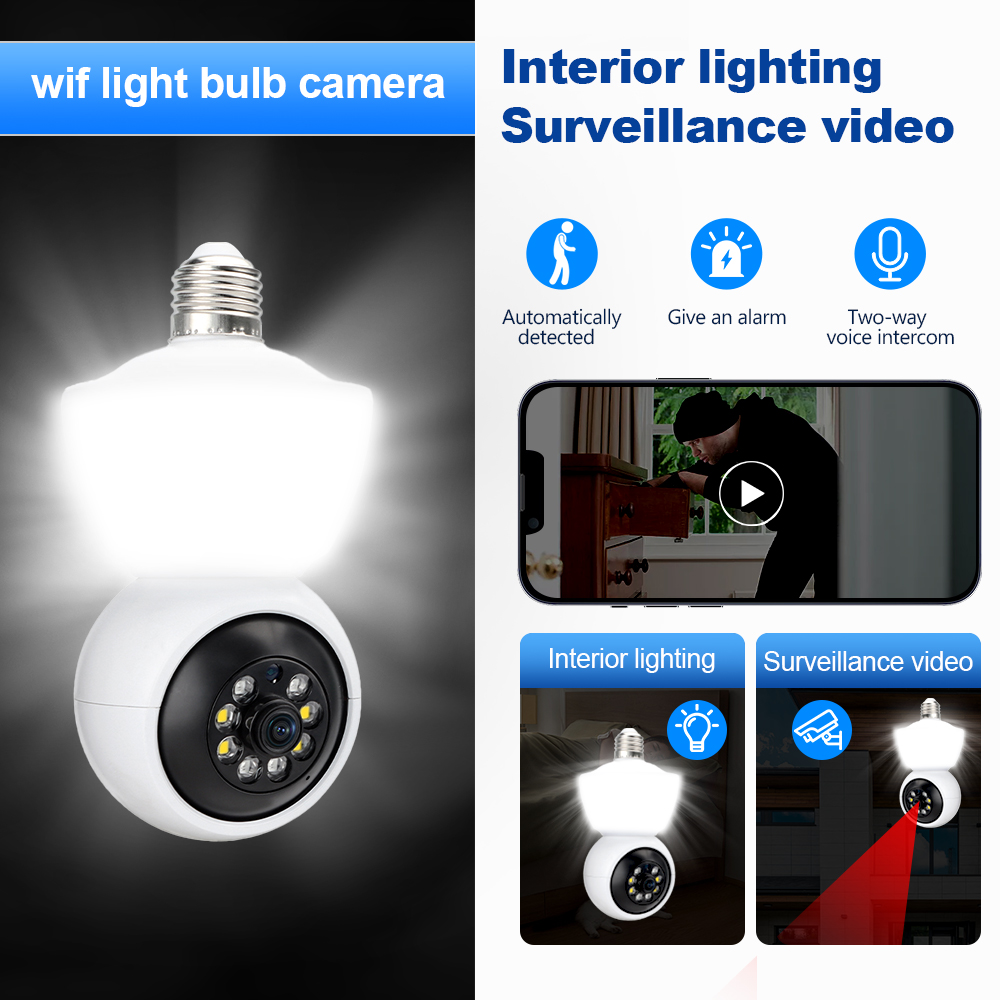 5MP 2.4G Wifi IP Ampul Tipi Gü - Smart Home Cctv Camera incelemesi ve fiyatı
