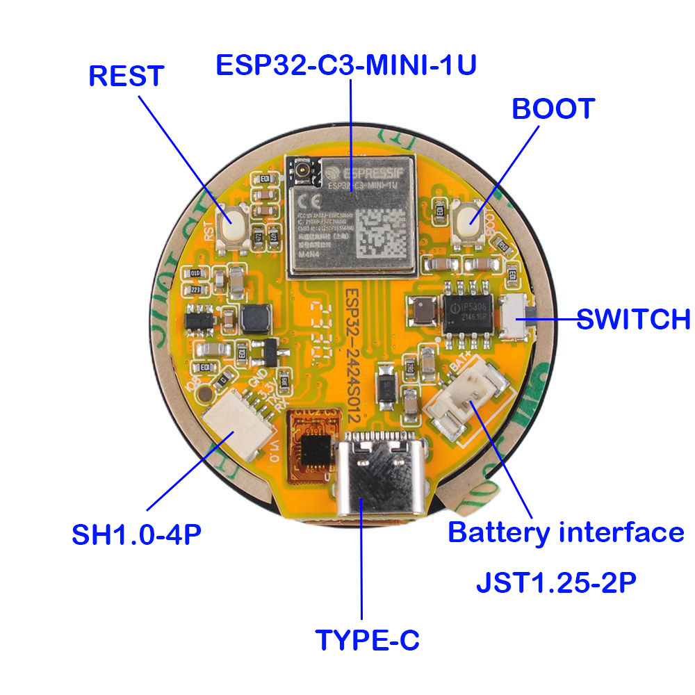 1.28 İnç ESP32 Ekran ESP32-C3  - Smart Home Iot incelemesi ve fiyatı