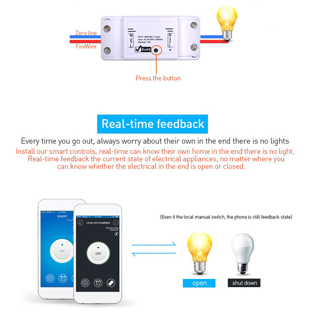 1 Adet WiFi Akıllı Anahtar, Ev - Smart Home Appliances incelemesi ve fiyatı